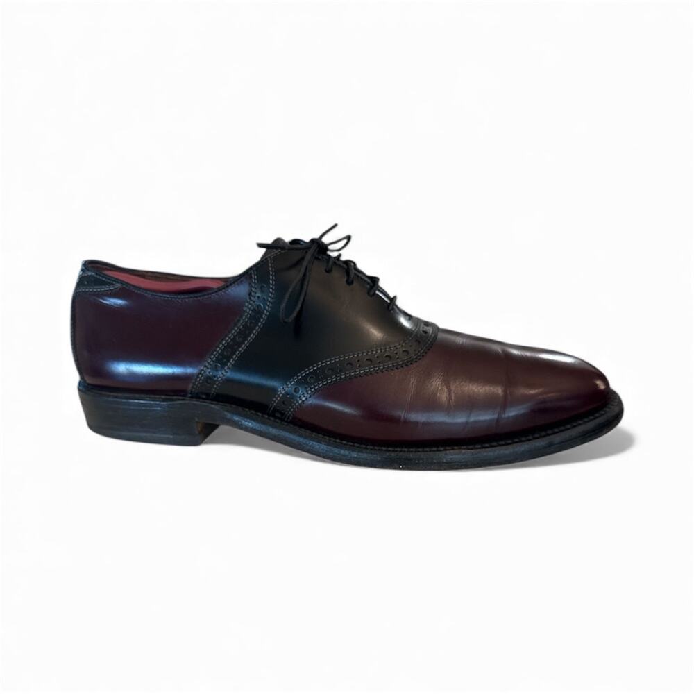 Allen Edmonds Burgundy and Black Leather Derby Shoe
